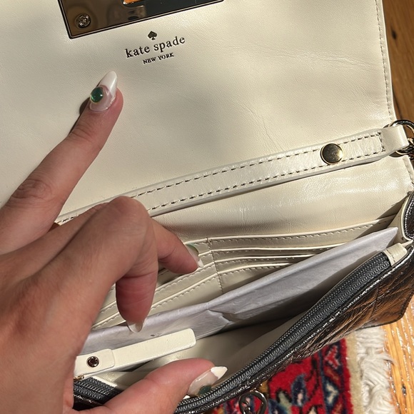 NEW KATE SPADE Sedgewick Place Fairlee bag Quilted Metallic Leather - Picture 4 of 6